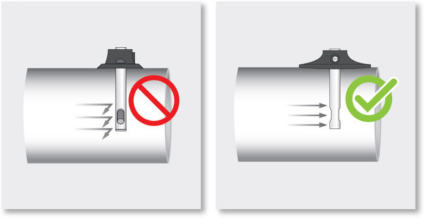 Position TVOC Fühler für Kanaleinbau