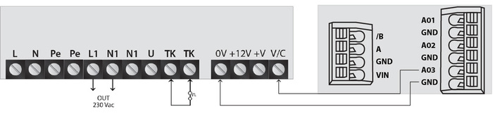 Raumfühler zur Regelung 3x400V AC Ventilator