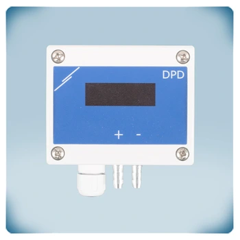 Differenzdruckfühler mit zwei Sollwerteinstellungen mit Display Modbus und IP65