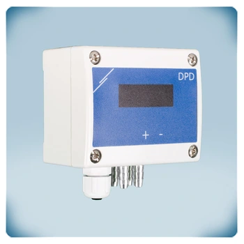 Sensor für Messung von Differenzdruck und Luftvolumenstrom mit Display und zwei Ausgänge