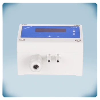 Sensor mit Alarmanzeige für Differenzdruckmessung oder Luftvolumenstrommessung und mit Display