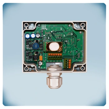 Messumformer für CO2 Temperatur und rel. Feuchte für den Kanaleinbau AC DC 24 V Modbus