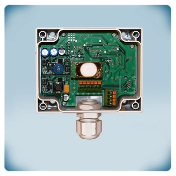 Messumformer rostfrei für CO2 Temperatur und rel. Feuchte für den Kanaleinbau AC DC 24 V Modbus 