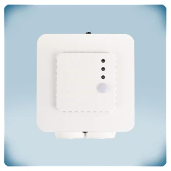 Weißes Gehäuse mit Luftstromausschnitten und LED-AnzeigenLuftqüte DC 24 V akustischer Alarm