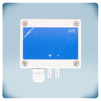 Messumformer für Differenzdruck und Luftvolumenstrom mit zwei Sollwerten über Modbus IP65 24 V