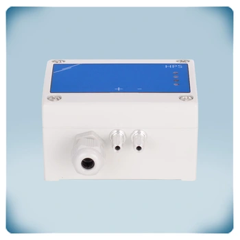 Sensor mit Alarmanzeige für Differenzdruckmessung oder Luftvolumenstrommessung und mit Display
