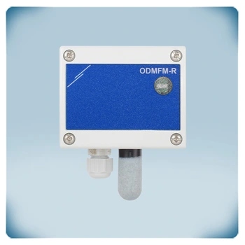 graues Gehäuse mit blauem Label und vier Schrauben IP65 CO2