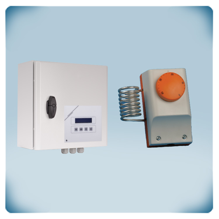 2-stufigen Transformator Lüfterdrehzahlregler mit Kapillarthermostat kombinierten