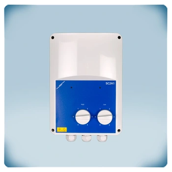 2 x 5-stufiger Transformator mit Schaltung hoch/niedrig für Tag / Nacht Regelung 230 VAC 7.5 A