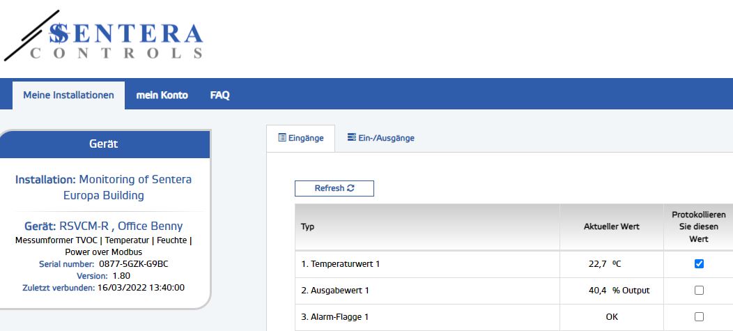 Daten protokollierren