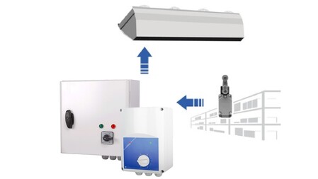 Trafo-Drehzahlregler Türkontakt Luftschleier