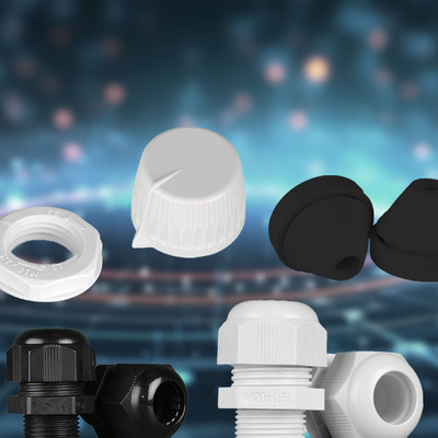 Plastic knobs nuts cable glands