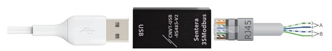 USB cable to Sentera convertor and RJ45 connector with cable