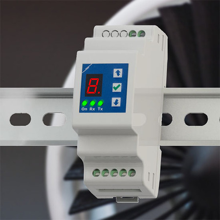 Electronic fan speed controller for DIN rail mounting