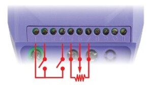 Connect Frequency inverter inputs