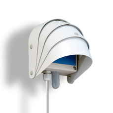 Outdoor sensor with protective hood