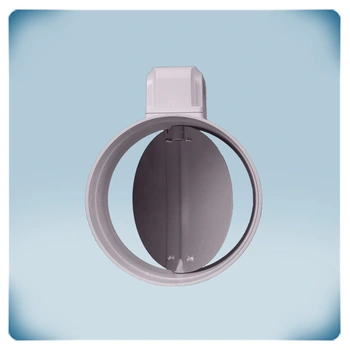 Plastic circular duct with internal metal valve