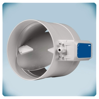 Plastic circular duct with internal metal valve