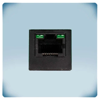 Black plastic enclosure, RJ45 socket