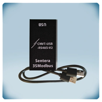 Black enclosure, white print, USB-A to USB-A cable