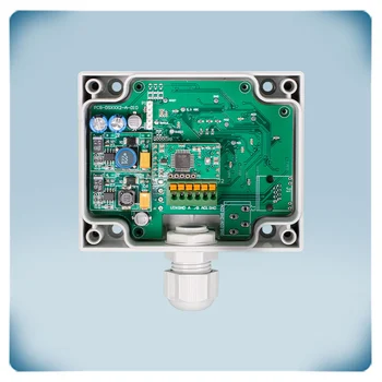 Electronic circuit board in plastic enclosure