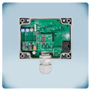 Electronic circuit board in plastic enclosure