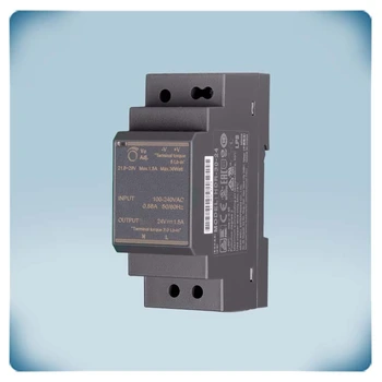 Anthracite plastic enclosure for DIN rail mounting