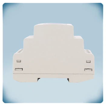 Light grey plastic enclosure DIN rail mounting