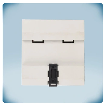 Light grey plastic enclosure DIN rail mounting