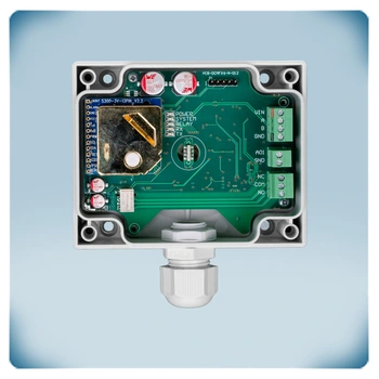 Grey water proof enclosure with duct probe