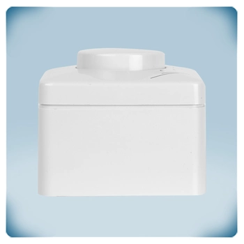 Electronic device with a white plastic enclosure