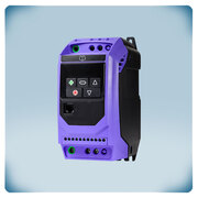 Black and purple plastic enclosure with push-buttons and display