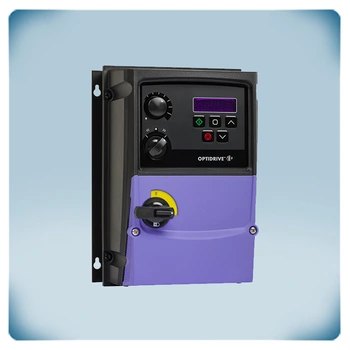 Fan speed controller in black-purple enclosure with black heat sink