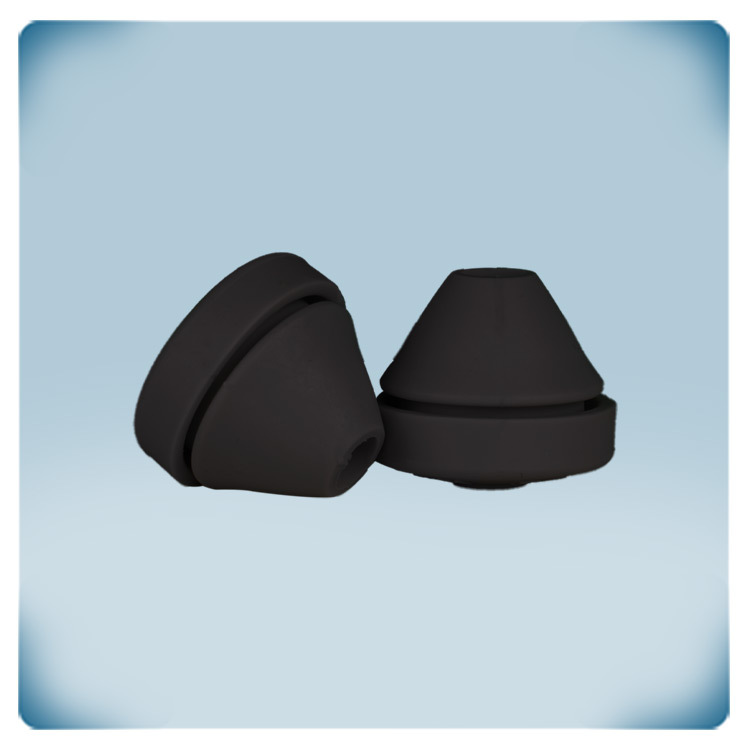 cone-shaped black piece of plastic