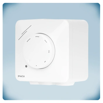 Electronic device in white plastic enclosure