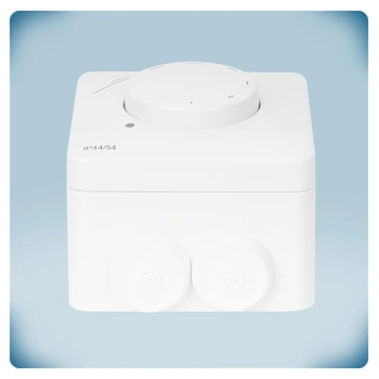 Electronic device in white plastic enclosure