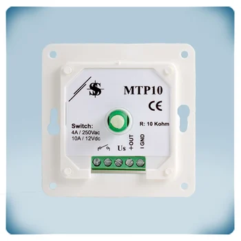 Light plastic enclosure with green terminal block