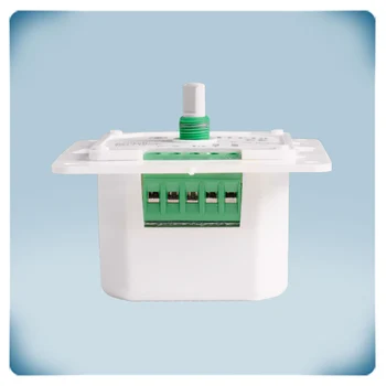 Light plastic enclosure with green terminal block