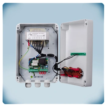 Electrical wiring in plastic enclosure