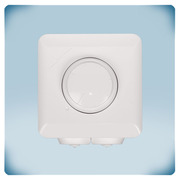 Potentiometer in white plastic enclosure, 2 cable glands