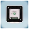 Black on white enclosure, terminal block, two cable glands