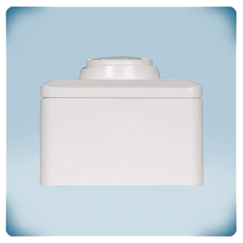 White plastic enclosure, rotary knob