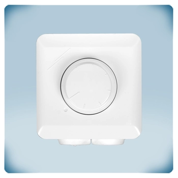 White plastic enclosure, scaled knob