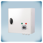 Metal enclosure with knob, LED indicators