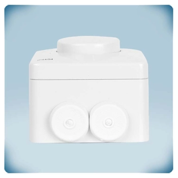 Electronic device in white plastic enclosure