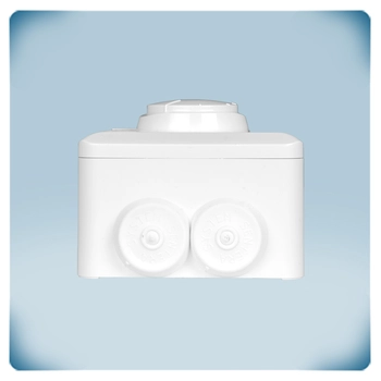 Electronic device in white plastic enclosure