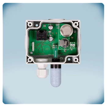 PCB with components in plastic enclosure