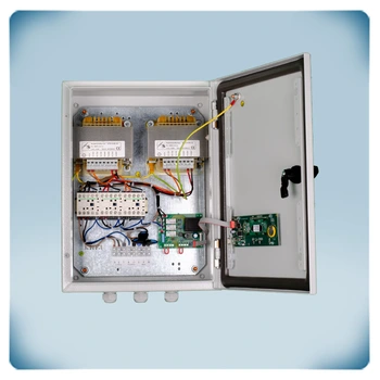 Metal enclosure with electric components