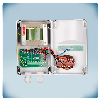 Electrical wiring in plastic enclosure