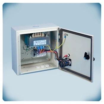 Electrical wiring in plastic enclosure